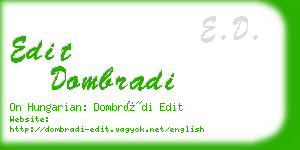 edit dombradi business card